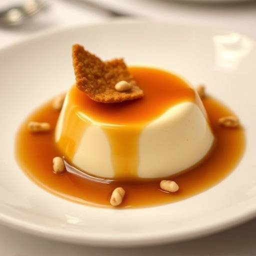 Panna cotta con salsa al caramello e granella di nocciole